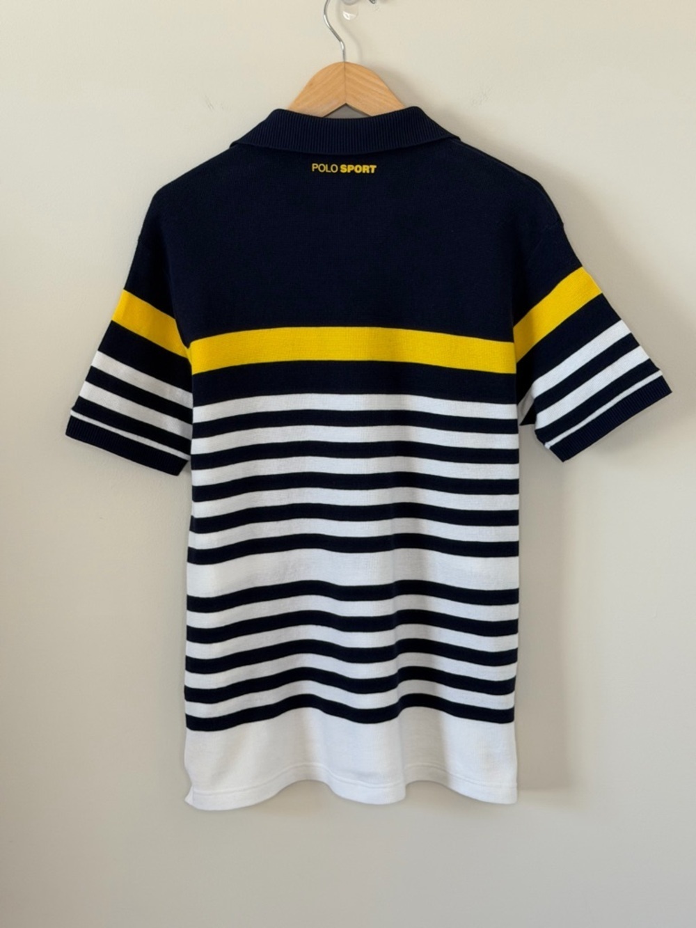 VTG Polo Sport Ralph Lauren Striped Polo Shirt Mens Cotton Classic 90s Size M - Picture 8 of 12